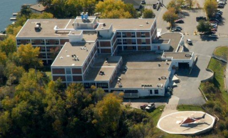 aerial view of hospital